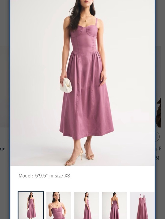 Abercrombie & Fitch Dresses & Skirts - Bra-free dipped Midi Dress with Fitted Bodice